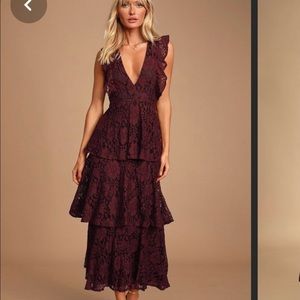 Lulus long lace maxi dress